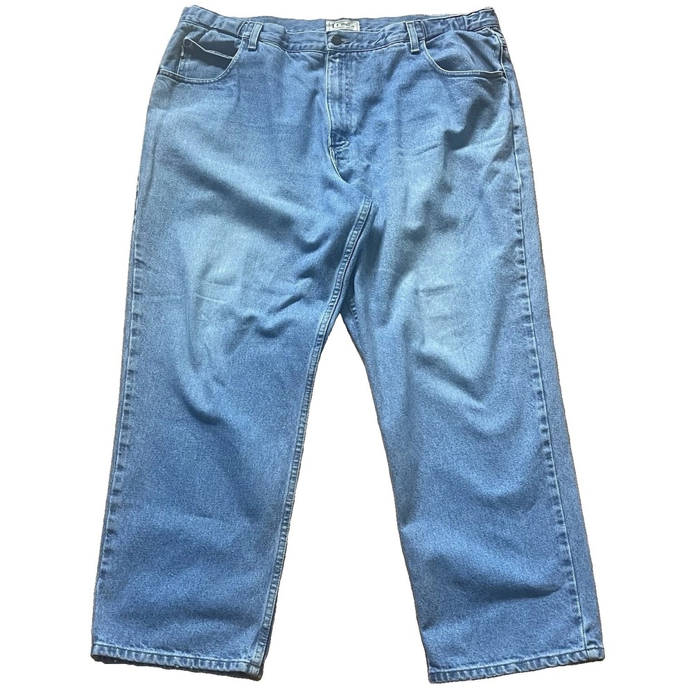 L.L.Bean Men's Comfort Waist Jeans 40x29 Blue 100% Cotton Straight Leg
